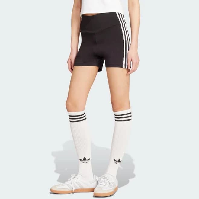 adidas Women's Adicolor 3-Stripes Booty Shorts Co