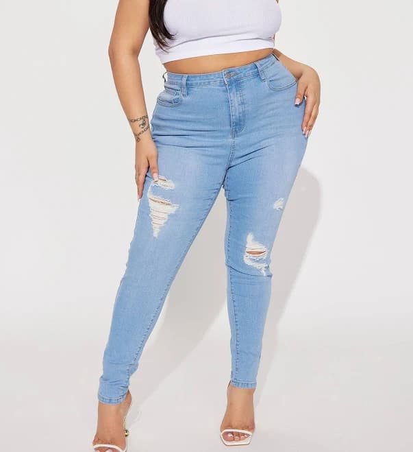 Fashion Nova Women's Dakota Ripped High Rise Stretch Skinny Jeans