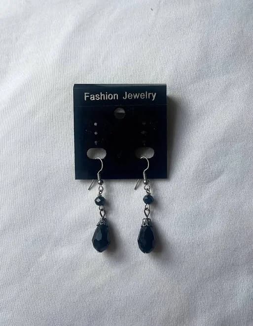 Teardrop Faceted Dangle Earrings