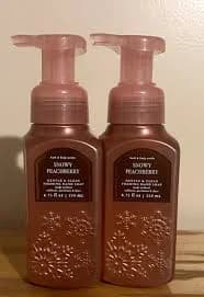 Bath & Body Works SNOWY PEACHBERRY Gentle Foaming Hand Soap 8.75 oz ~ Set of 2!