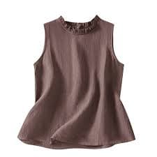 Womens Cotton Linen Gauze Tank Tops Summer Sleeveless Gauze Shirts Loose Fit Lightweight Casual Tunic Top - Walmart.com