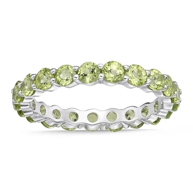 Zales Sterling Silver Citrine Eternity Band
