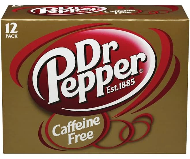 Dr Pepper Caffeine Free Soda Cans