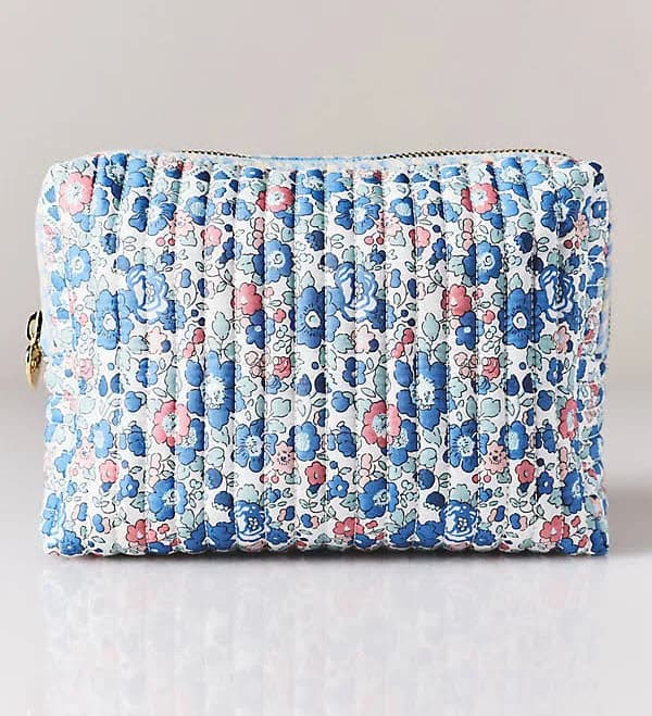 Large Quilted Pouch by Stoney Clover Lane in Blue at Anthropologie