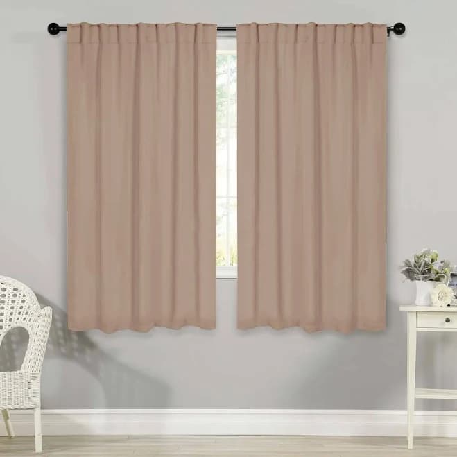 Superior Solid Room Darkening Curtain Set