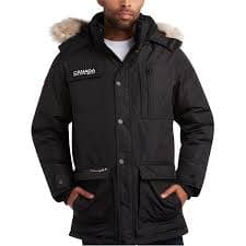 Men's Long Winter Coats Water Repellent Warm Fur Hooded Thicken Parkas Jacket (black-1, XL) at Amazon Men's Clothing store