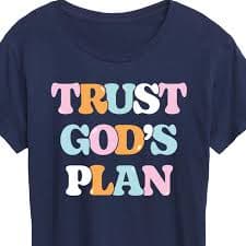 Instant Message - Trust God's Plan - Women's Short Sleeve Graphic T-Shirt - Walmart.com