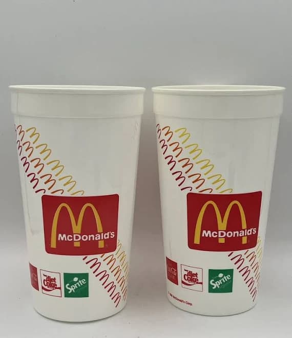 Mcdonald’s All Over Logo Plastic Coca Cola 32 Oz Collectible Cup