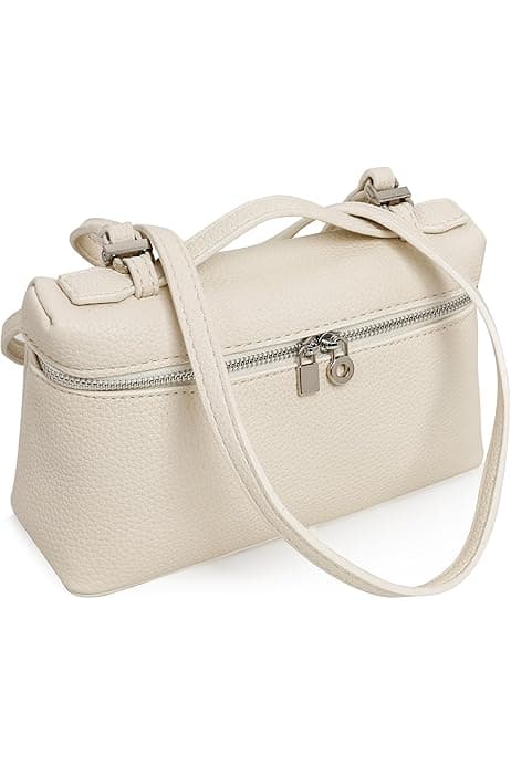 ADPWRL Women Crossbody Bag Genuine Leather Mobile Phone Purse Bags Female Small Shoulder Handbag (Black), Beige: Handbags: Amazon.com