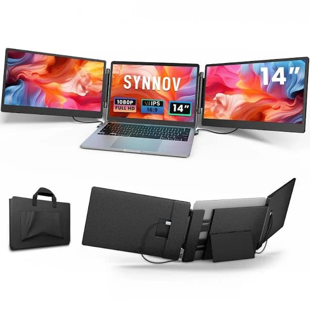 14" FHD 1080p Triple Portable Screen Extender Monitor