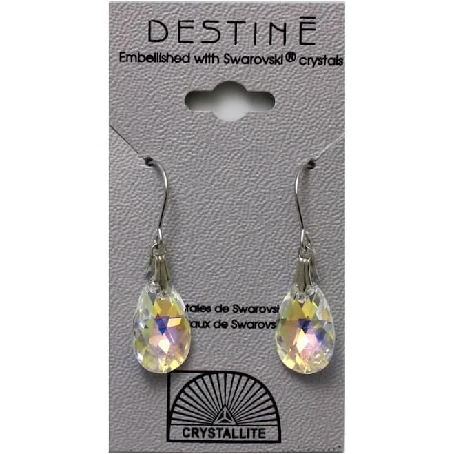Sally Beauty Crystallite Destine AB Teardrop Dangle Earrings