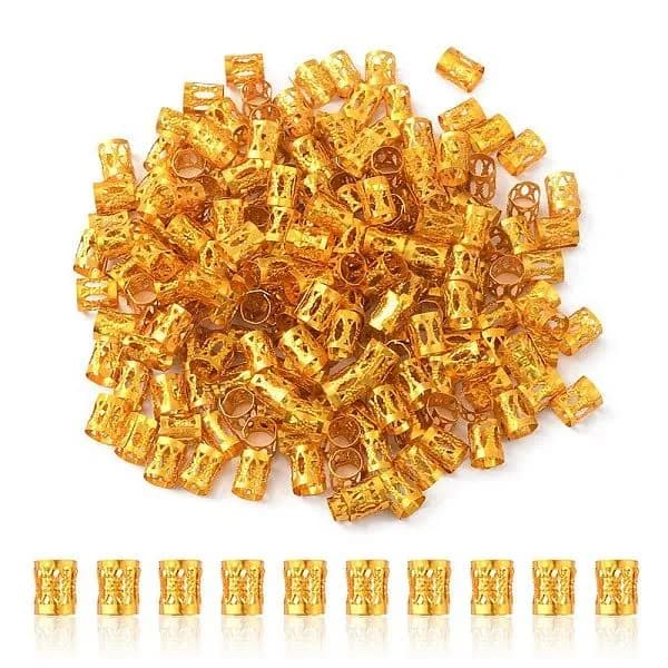 200Pcs Aluminum Dreadlocks Beads Hair Decoration