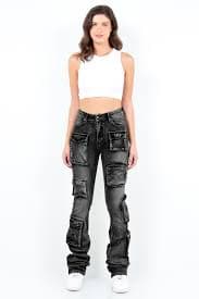 Only You Cargo Stacked Jean - 2 Cute