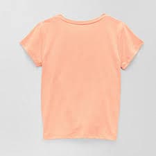 Okie Dokie Toddler & Little Girls Round Neck Short Sleeve Regular Fit Graphic T-Shirt, Color: Peach Butterfly - JCPenney