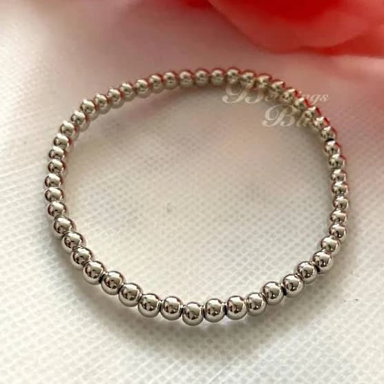 Dainty Stainless Steel Beaded Bracelet