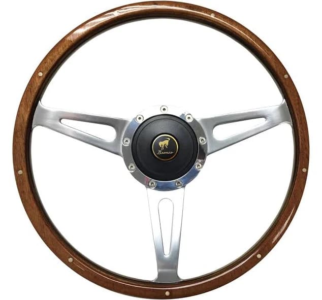 Ford Bronco 15" Walnut Wood Steering Wheel