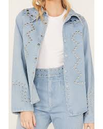 Understated Leather Women's Bluegrass Studded Denim Western Jacket | Boot Barn