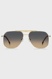 BOSS - Gold-tone sunglasses with Double B monograms - Gold