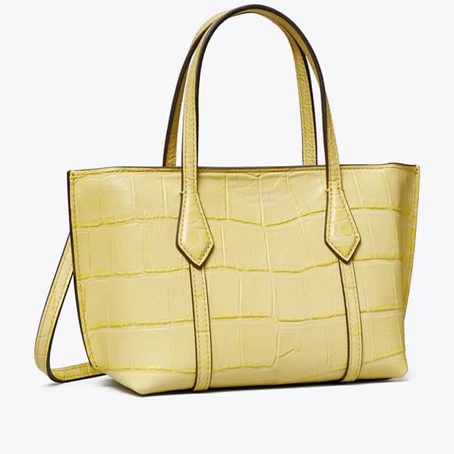 Tory Burch Mini Perry Embossed Leather Tote
