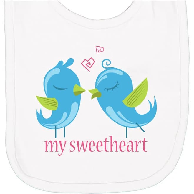 My Sweetheart Bbirds Newborn Bib