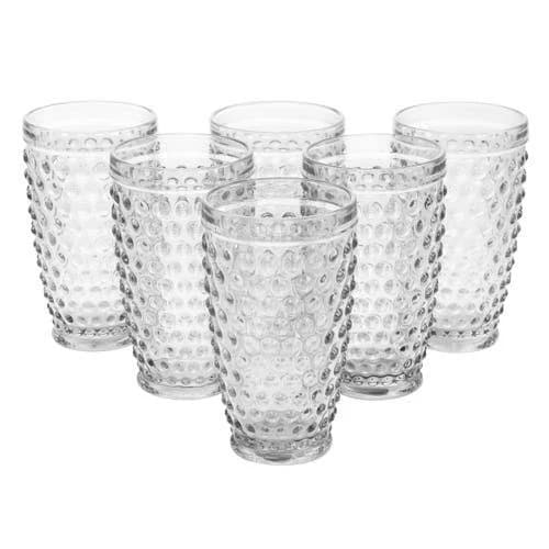 Martha Stewart Hobnail Handmade Glass Tumbler