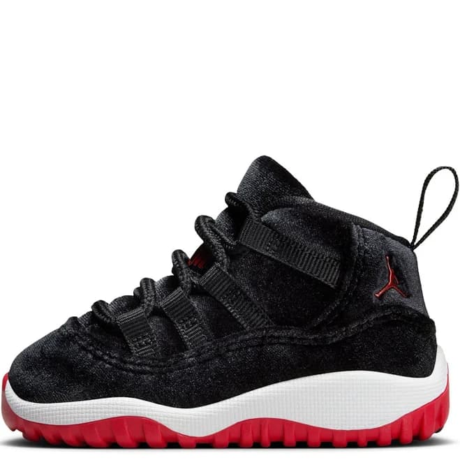 Air Jordan 11 Retro "Bred Velvet Toddler" Shoes