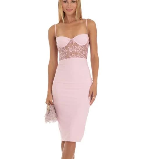 Cutout Lace Midi Dress