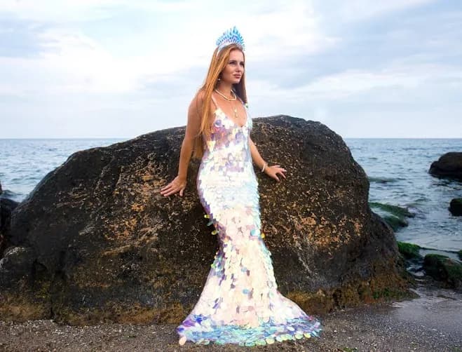 Sparkling Under The Sea Mermaid Tail Dress