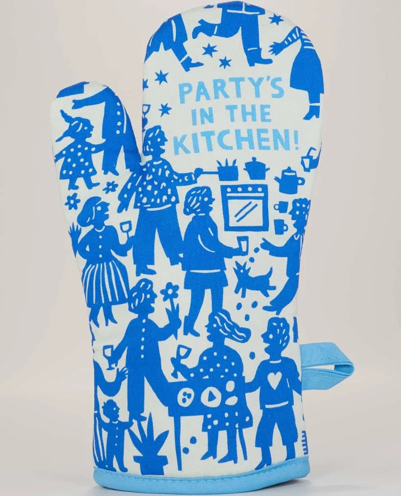 Blue Q Party's In The Kitchen Oven Mitt