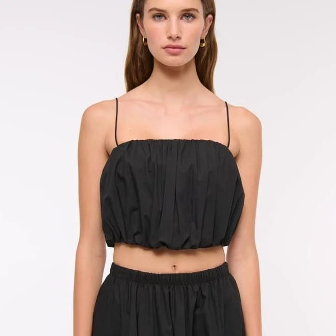 Abercrombie & Fitch Women's Cropped Bubble Hem Cami