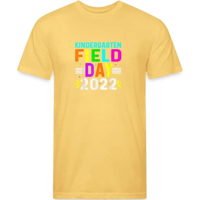 Kindergarten Field Day 2022 T Shirt - Unisex Poly/Cotton T-Shirt pastel yellow