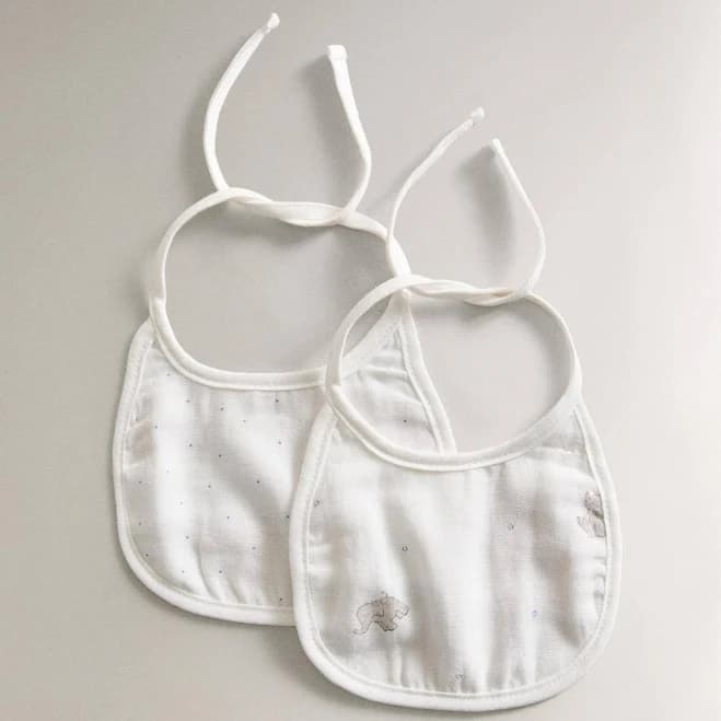 Zara Home Baby Bib with Elephants (Set of 2)