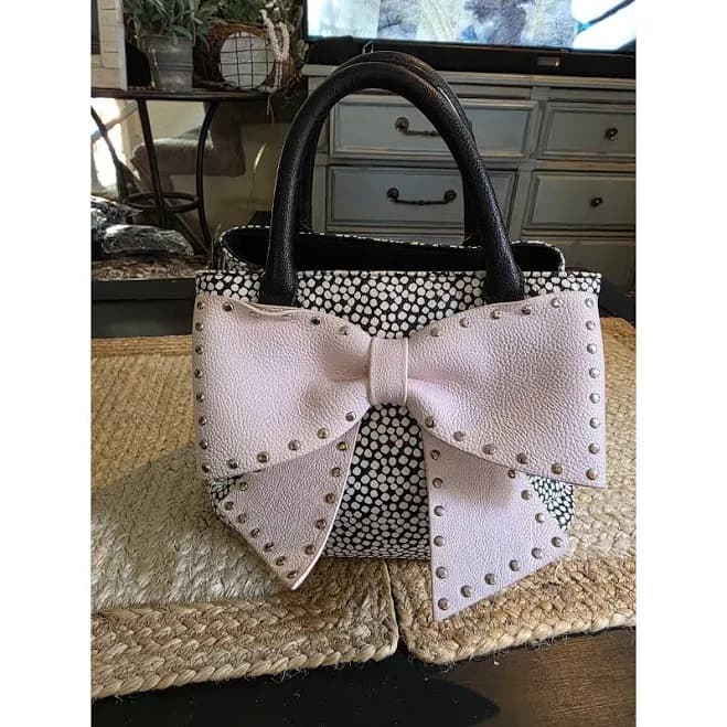 Betsey Johnson Polka Dot Bow Tote Bag