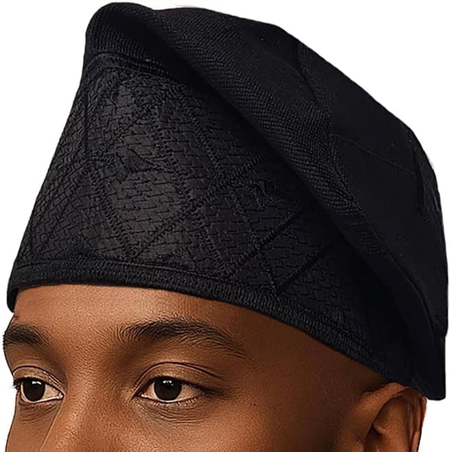 Nigerian Yoruba Aso Oke FILA Handmade Hat