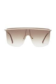 AIRE Arcturus Sunglasses in Gold & Brown Grad | REVOLVE