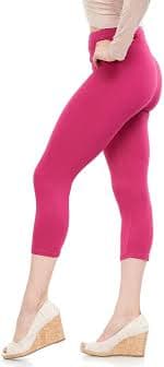 LMB Capri Leggings for Women, Buttery Soft Polyester Spandex Fabric, Fuchsia, XL - 3XL - Walmart.com
