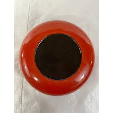 Red Lacquered Asian Bowl | Chairish