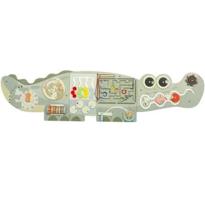 Zimtown Crocodile Wooden Activity Wall Busy Board