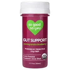 So Good So You Organic Gut Support Pomegranate Blueberry Probiotic Shot