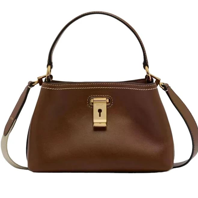 Bally Mini Lock Me Leather Tote Bag