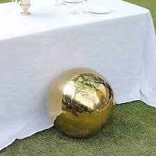Amazon.com: Balsa Circle 16 in Gold Stainless Steel Globe Gazing Reflective Mirror Balls Outdoor Garden Decor Centerpieces Wedding Party Events Reception Home Decorations Modern Ornaments Landscaping Accents : Patio, Lawn & Garden