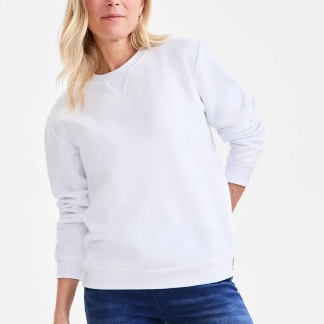 Style & Co. Women's Long-Sleeve Crewneck Sweatshirt