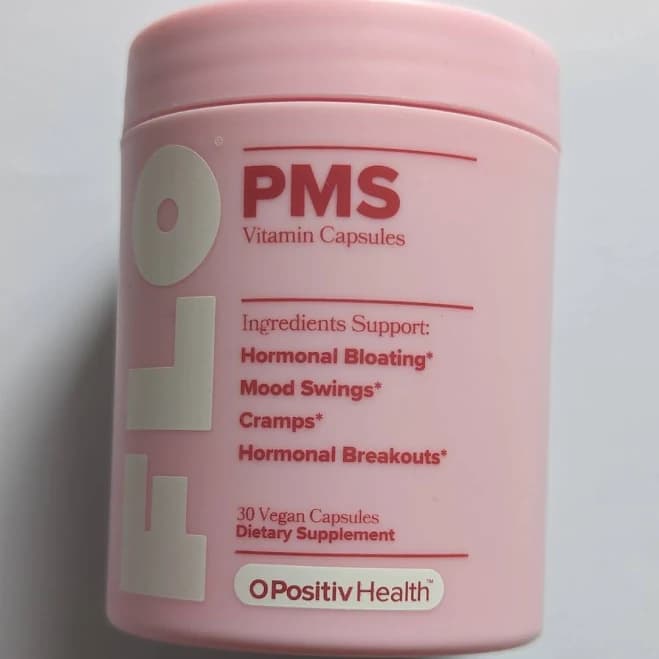 O+positive Flo Pms Dietary Supplement - 30 Vegan Capsules (sugar Free)