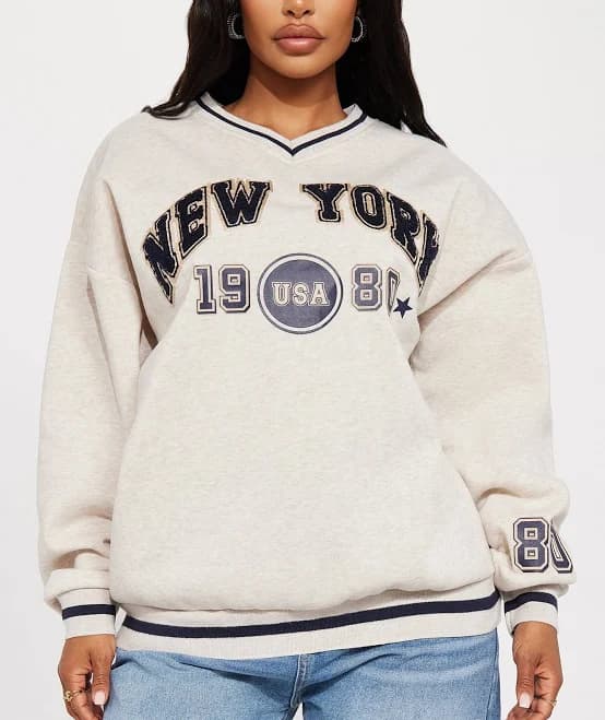 Fashion Nova Women's New York Varsity Sweatshirt