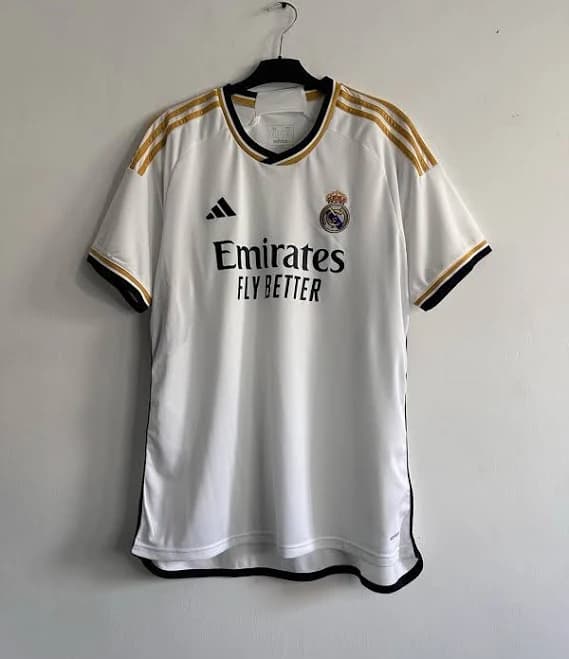 Adidas Real Madrid Home Soccer Jersey 2022/23 Xl White Gold Football