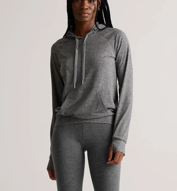 Quince Women's Flowknit Performance Pullover Hoodie