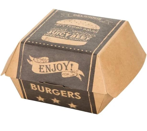 Custom Mcdonald's Sizes Food Grade Burger Box Kraft Paper