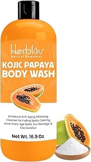Kojic Acid Soap for Hyperpigmentation – Skin Brightening Kojic Papaya Body Wash – Dark Spot Soap Reduces Acne, Scars, and Evens Skin Tone – Turmeric Body Wash for Brighter Glowing Face
