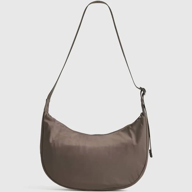 Quince Women's Revive Nylon Crescent Shoulder Bag