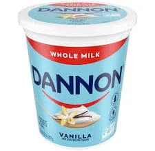 Dannon Vanilla Whole Milk Yogurt